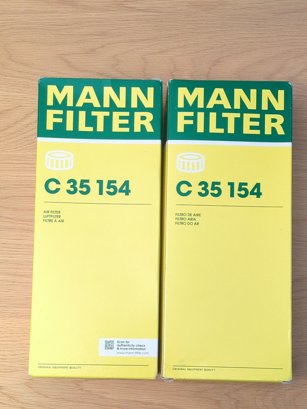 MANN FILTER Engine Air Filter VW/Audi